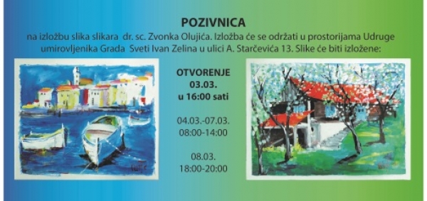 Otvorenje izložbe slika Zvonka Olujića