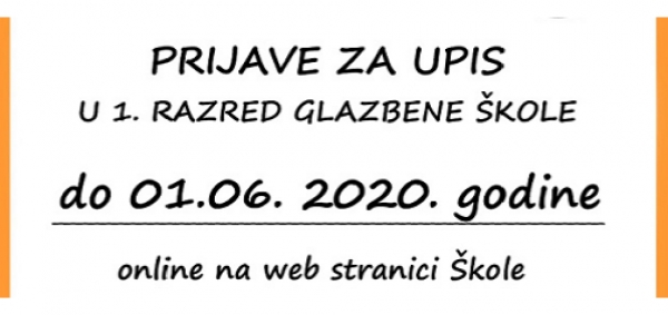 Upisi u Glazbenu školu Zlatka Grgoševića